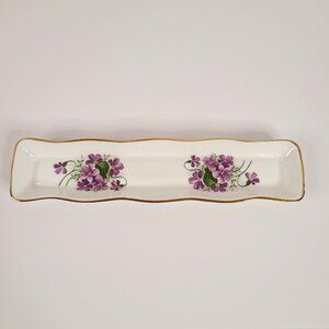 Royal Castle Fine Bone China 8" Long Floral Tray